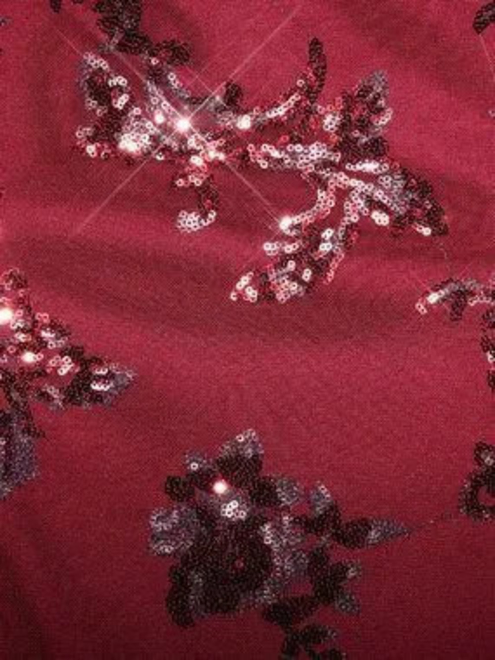 ZARA Burgundy Elegant Women's strapless Sequin Embellished maxi Dress